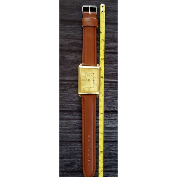 Geneva Classic Vintage‎ Look Men's Louis Tank Large 37mm Watch New ** - Picture 5 of 9